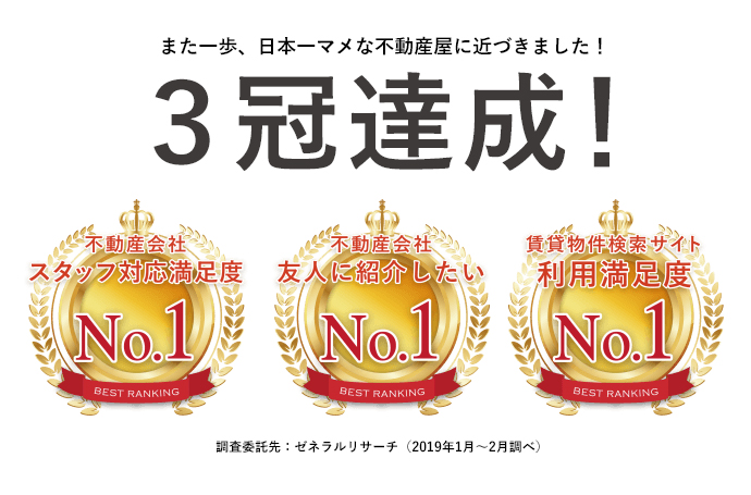 おかげさまで3冠獲得しました！